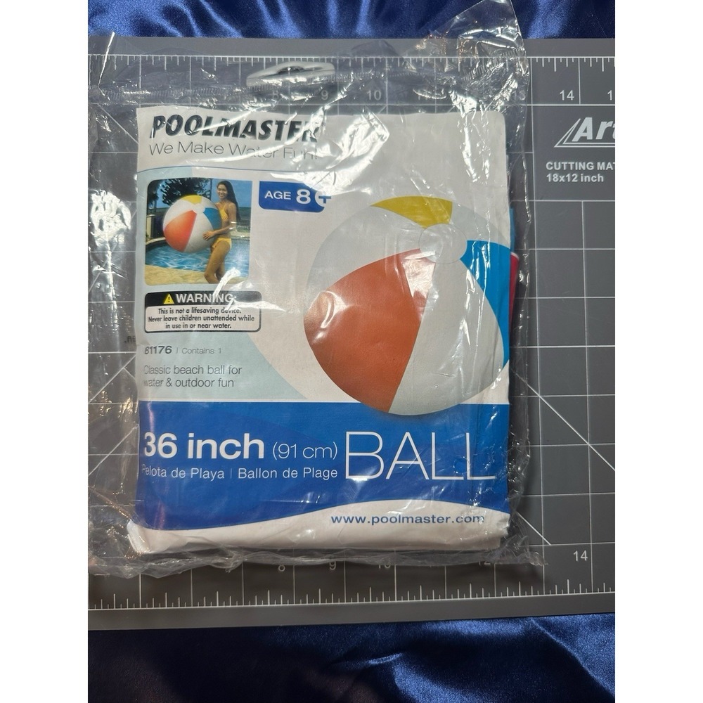 PoolMaster 36" Inflatable Vinyl Beach Ball 81176 91cm Diameter New/Sealed